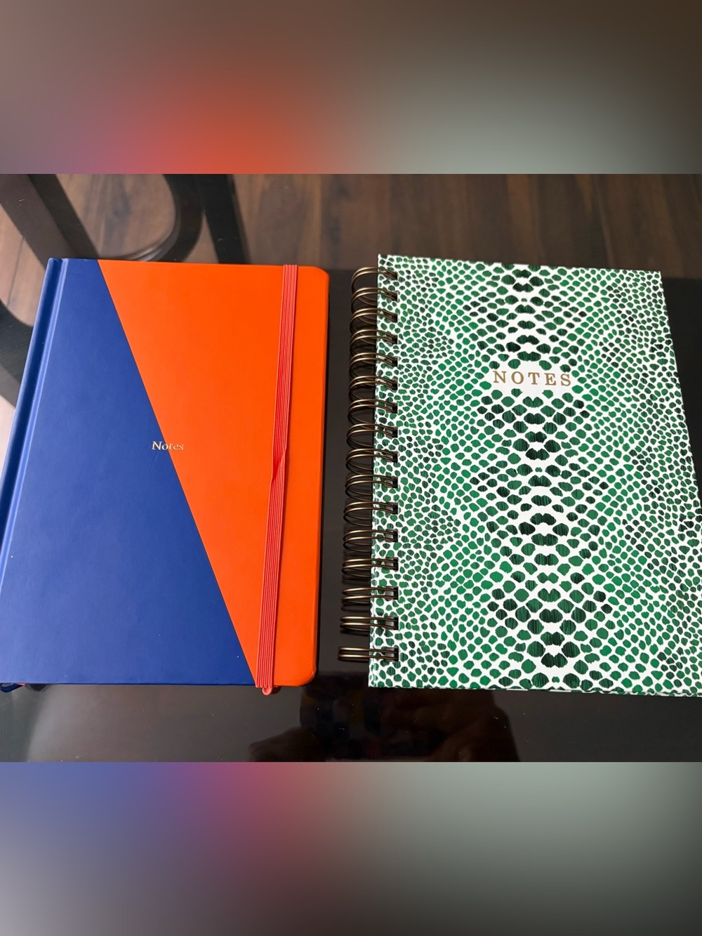 Green Snake-Print Reptile Notebook - Notes